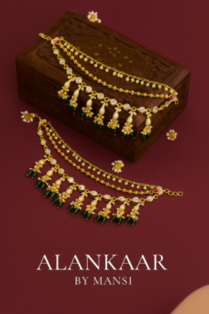 Jadau Kundan Earchains
