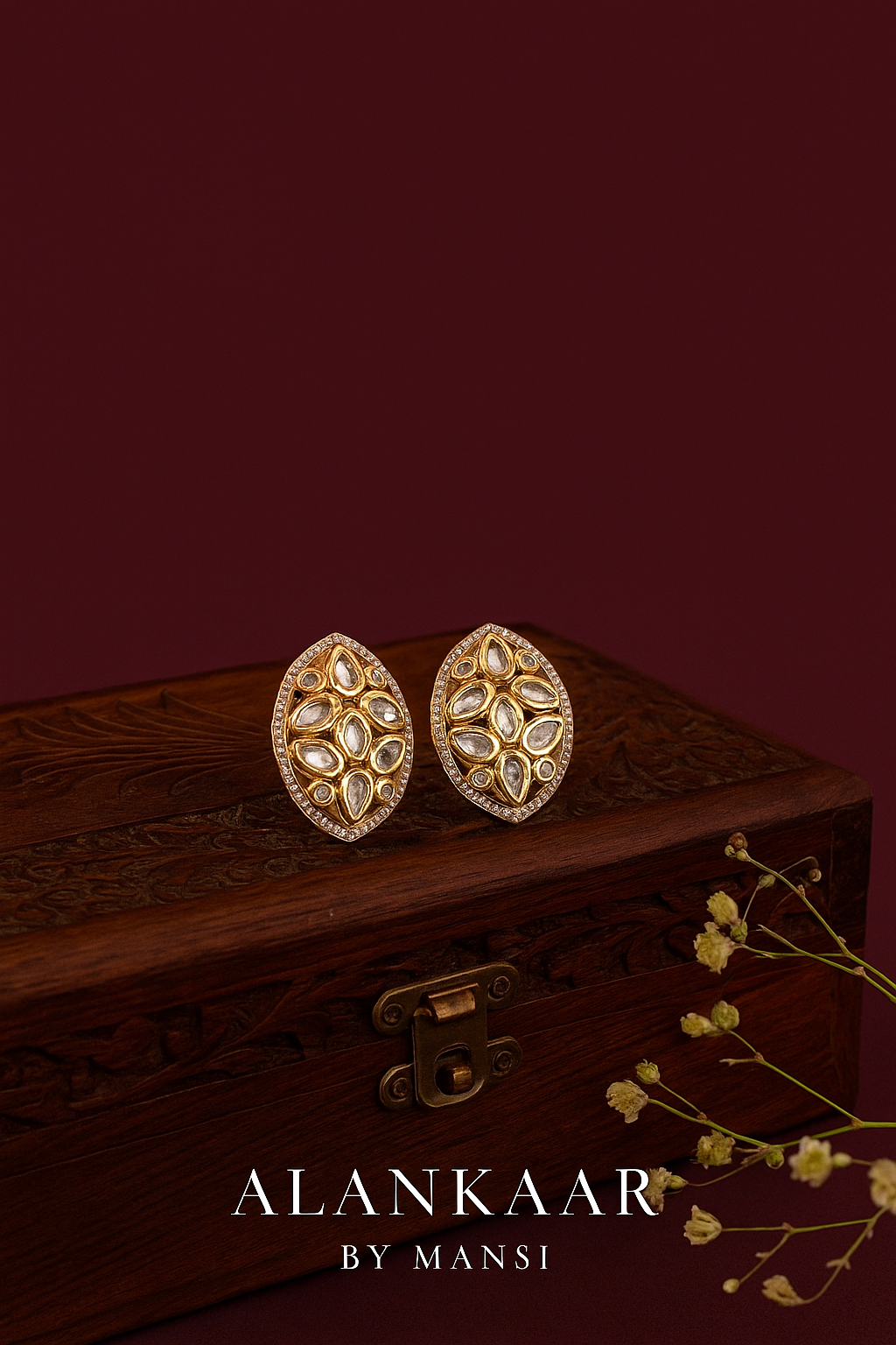 Moissanite Studs-White