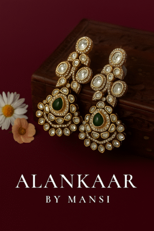 Tyani Kundan Earrings with Moissanite Details