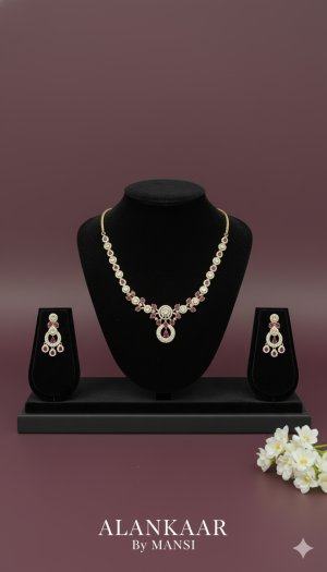 Polki Necklace-Ruby