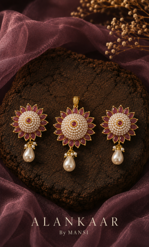 Basra Moti Pendant Set