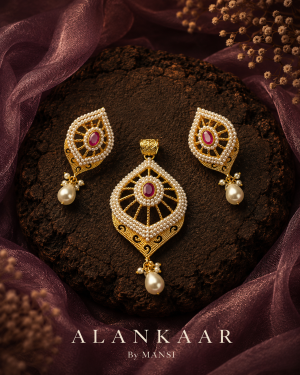Basra Moti Pendant Set
