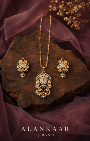 Moissanite Pendant Set