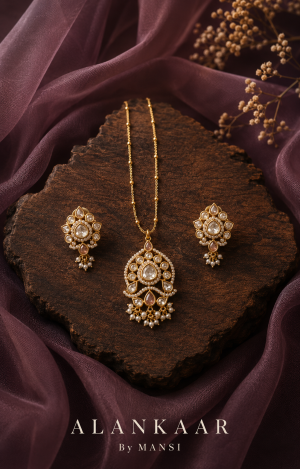 Moissanite Pendant Set