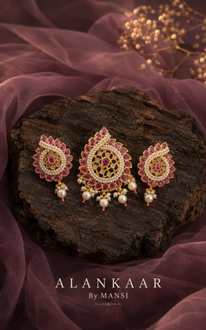 Basra Moti Pendant Set