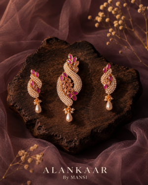Basra Moti Pendant Set