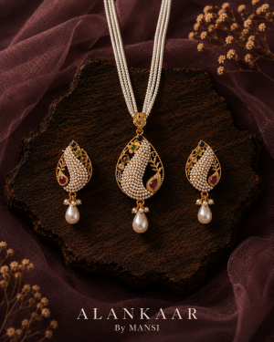 Basra Moti Pendant Set